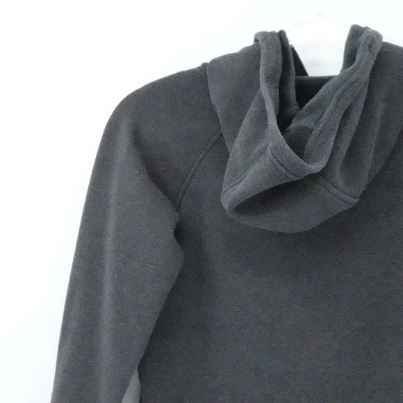 Athleta Hoodie Womens‎ Small Charcoal Gray Funnel Neck Kangaroo Pocket - Picture 9 of 16